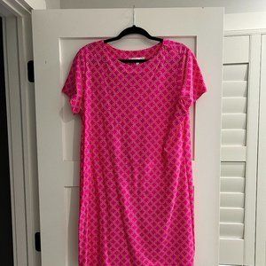 Jude Connally Jude Cloth Short Sleeve Pink Dress Size XL